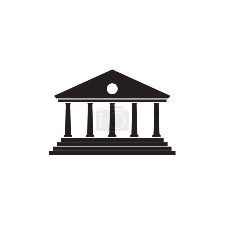 Téléchargez les illustrations : Illustration vectorielle simple icône de banque - en licence libre de droit