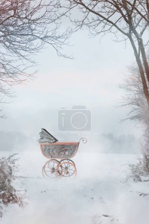 Foto de Paseo a la antigua en la nieve - Imagen libre de derechos