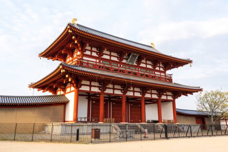 Photo for Suzakumon Gate of Heijo Palace. Nara, Japan. - Royalty Free Image