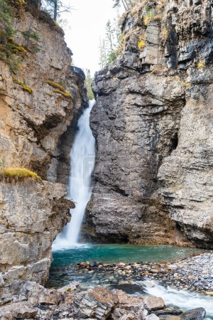 Johnston Canyon, Upper Falls. Banff National Park, Canadian Rockies, Alberta, Canada.