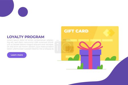 Illustration for Discount, Loyalty card program and customer service. Vector illustration. - Royalty Free Image