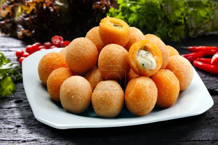 Photo for Stuffed snacks with cheese, Brazilian snack - Royalty Free Image