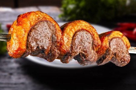Téléchargez les photos : Picanha, bœuf traditionnel brésilien coupé - en image libre de droit
