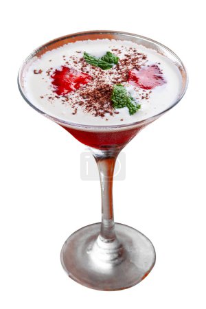Photo for Strawberry cocktail with mint and cinnamon - Royalty Free Image