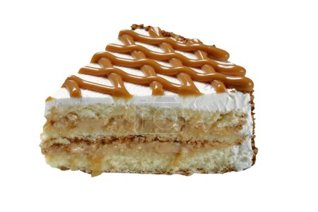 Photo for Slice of dulce de leche cake - Royalty Free Image