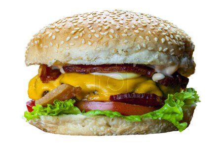 Photo for Handmade gourmet burger food - Royalty Free Image
