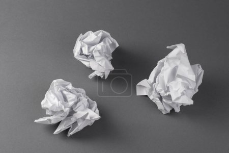 Photo for Crumpled papers wasted project concept - Royalty Free Image