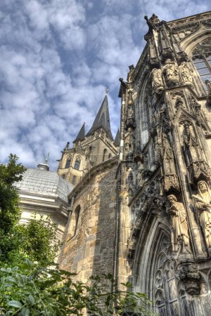 Photo for Aachen cathedral of Charlemagne against a blue sky in Germany - Royalty Free Image