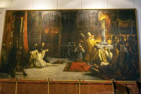 Téléchargez les photos : SEVILLA, SPAIN - DECEMBER 31, 2022: Paintings of the Real Alcazar in Sevilla, Spain on December 31, 2022 - en image libre de droit
