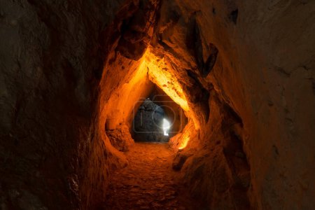 Touristic Bulak Mencilis cave with walking path. Safranbolu, Karabuk, Turkey