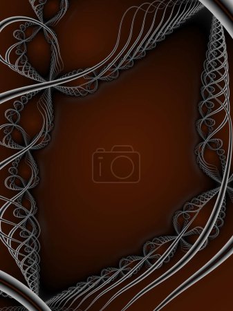 Foto de Intricate fractal pattern border - Imagen libre de derechos
