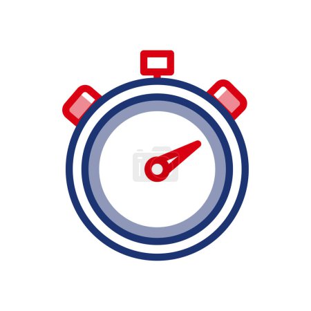 Icono de vector simple de cronómetro deportivo, rastreador. Se puede utilizar para medir el tiempo en carreras, natación, ciclismo, fitness y similares. Para aplicaciones de gestión del tiempo y tiendas de equipos deportivos