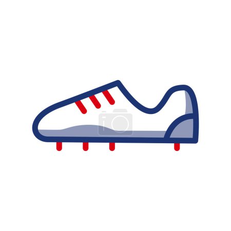 Vector icon of studded shoes for football, baseball and golf. Can be used for sports applications, websites, shoe stores. For indications in instructions about the need for specialized footwear.