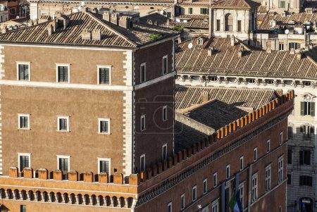Photo for View of Rome from the terrace of the Altare della Patria with Palazzo Venezia, Rome, Lazio, Italy, Europe - Royalty Free Image