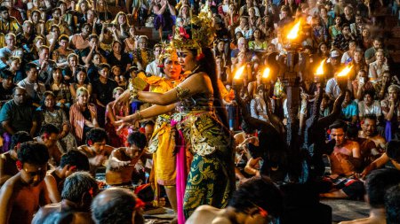 Photo for BALI APRIL 2024 - Kecak Dance , Uluwatu Temple, Bali, Indonesia - Royalty Free Image