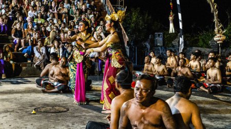 Photo for BALI APRIL 2024 - Kecak Dance , Uluwatu Temple, Bali, Indonesia - Royalty Free Image