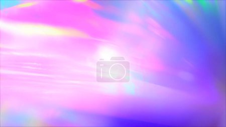 Photo for Iridescent sparkling glow. Led neon purple pink gold glowing. Refraction of rays through a prism. Abstract festive moving background for holiday - Royalty Free Image