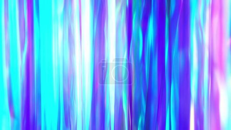 Photo for Blue Purple Pink Magenta light rays flash and glow. Optical Crystal Prism Beams. Blurred pastel unicorn background. High quality photo - Royalty Free Image