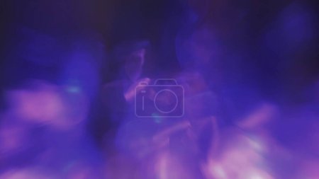 Photo for Defocused fluorescent pink purple color bokeh on dark black abstract background. High quality photo - Royalty Free Image