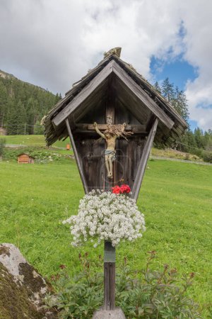 Photo for Wooden crucifix Val Venosta, South Tyrol Italy - Royalty Free Image