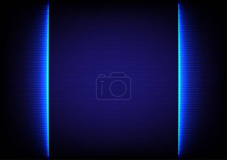Illustration for Scan lines digital networking, blue abstract background internet technology, glowing laser wave frame - Royalty Free Image