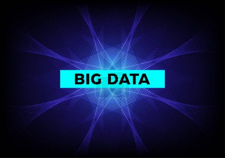 Illustration for Big data digital networking, abstract background internet technology - Royalty Free Image