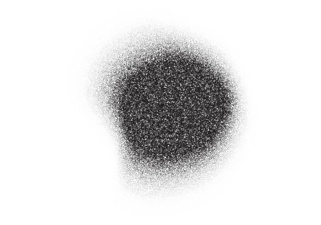 Ilustración de Efecto de aerosol de grano de ruido, mancha de manchas de puntos negros puntillismo, punteado punteado granulado vectorial. Diseño de puntillismo de ruido granulado con dispersión de partículas de brillo de grano - Imagen libre de derechos