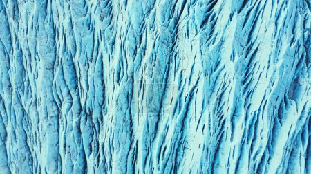 Photo for Drone shot of huge glacier rocks on vatnajokull ice mass in iceland, massive icy blocks and cracks forming beautiful icelandic scenery. Scandinavian lagoon, nordic landmark. Slow motion. - Royalty Free Image