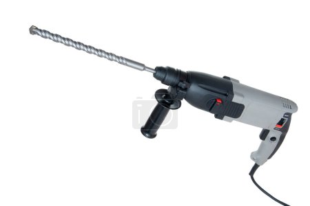 Electrical tools, pneumatic hammer shock punch for construction and repair, an object isolated on a white background