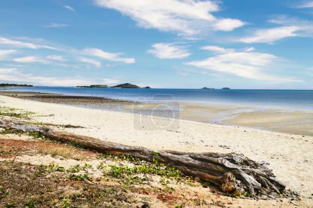 Photo for Beach front at Seisia beach caravan park views of stunning Red Island to the west and the Torres Strait Islands to the northwest, - Royalty Free Image
