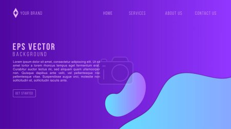 Téléchargez les illustrations : Blue Purple Gradient Web Design Résumé Contexte EPS 10 Vector For Website, Landing Page, Home Page, Web Page - en licence libre de droit