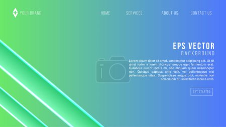 Photo for Blue Green Gradient Web Design Abstract Background EPS 10 Vector For Website, Landing Page, Home Page, Web Page - Royalty Free Image