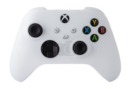 Photo for Xbox Series S game controller on white - 30 August, 2023 - Dnipro, Ukraine. - Royalty Free Image