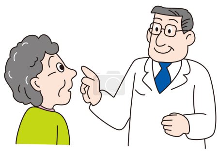 Photo for Doctor interviewing and elderly female patient - Royalty Free Image