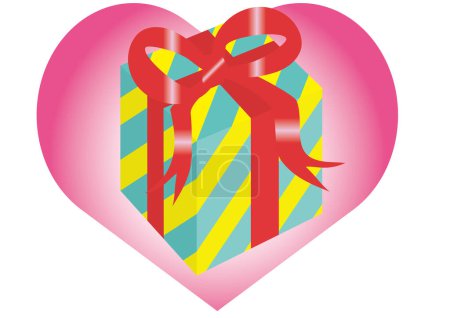 Illustration for A gift box filled with heartfelt love. - Royalty Free Image