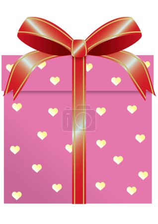 Photo for Heartfelt gift box designed with heart pattern - Royalty Free Image