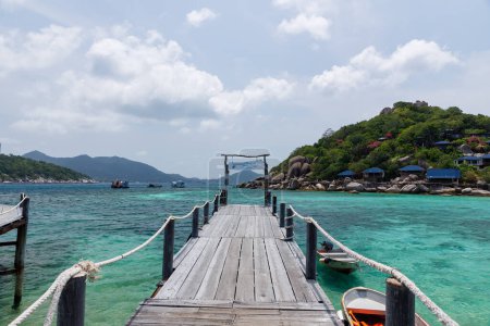 Téléchargez les photos : Paradis tropical île, île de Nang Yuan ou île de Koh Nang Yuan île de Koh Tao, Surat Thani, Thaïlande. - en image libre de droit