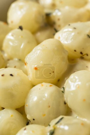 Foto de Cebollas de perlas cremosas caseras con tomillo - Imagen libre de derechos