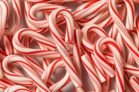 Téléchargez les photos : Mini bonbons à la menthe poivrée rouge et blanche pour Noël - en image libre de droit