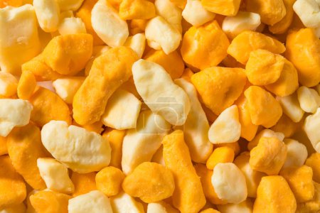 Photo for Raw Organic Yellow and White Cheese Curds in a Bowl - Royalty Free Image