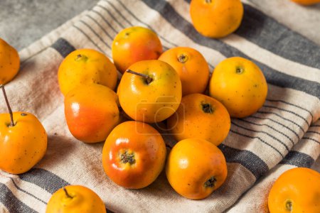 Foto de Manzanas tejocote orgánicas de naranja cruda en un racimo - Imagen libre de derechos