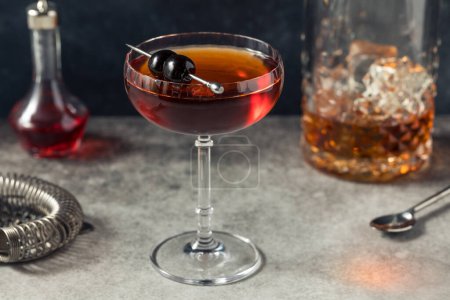 Photo for Boozy Refreshing De Las Louisiane Cocktail with Rye Absinthe and Vermouth - Royalty Free Image