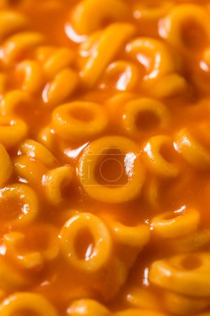 Téléchargez les photos : Homemade Canned Pasta Spaghetti Rings in Tomato Sauce - en image libre de droit