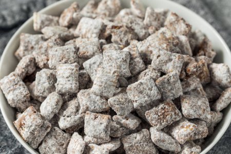 Photo for Homemade Sweet Muddy Buddy Puppy Chow with Peanut Butter and Chocolate - Royalty Free Image