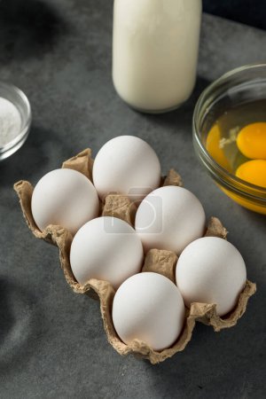 Photo for Raw Organic White Eggs Ready to Bake With - Royalty Free Image