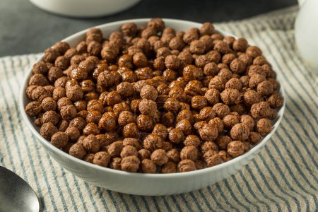 Foto de Cereales dulces saludables de chocolate con leche - Imagen libre de derechos