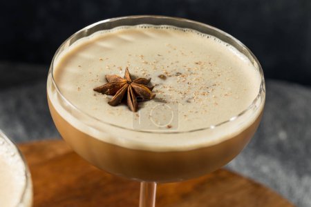 Photo for Boozy Vodka Dirty Chai Martini with MIlk and Simple Syrup - Royalty Free Image
