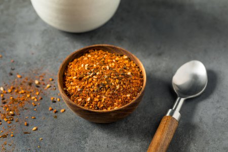 Photo for Spicy Togarashi Shichimi Japanese 7 Spice in a Bowl - Royalty Free Image