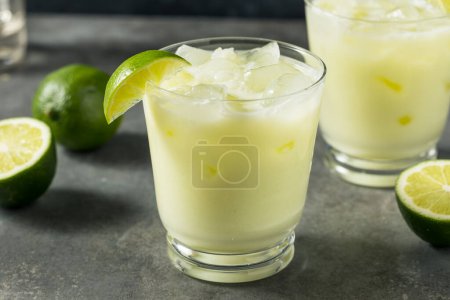 Homemade Sweet Refreshing Brazilian Lemonade with LImes and Sugar