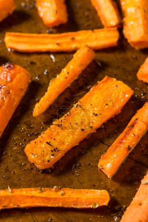 Photo for Homemade Organic Roasted Carrots in a Pan - Royalty Free Image